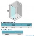 Novellini Kali PH+FH kabina 140x80 profile czarne KALIPH136-1H/KALIFH78-1H