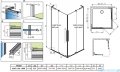 Radaway Furo SL Black KDD kabina 110x80cm czarny mat/szkło przejrzyste 10305110-54-01L/10305080-54-01R