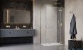 Radaway Essenza Kdj Brushed Gold kabina 120x80cm prawa szczotkowane złoto 1385042-99-01R/1384051-01-01
