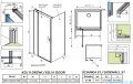 Radaway Nes 8 Kdj II kabina 100x90cm lewa przejrzyste 10086100-01-01L/10089090-01-01