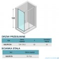 Novellini Kali PH+FH kabina 130x90 profile czarne KALIPH126-1H/KALIFH88-1H