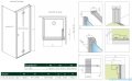 Radaway Nes 8 KDJ B kabina 100x100 prawa przejrzyste 10075100-01-01R/10089100-01-01