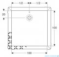Geberit brodzik Olona 100x100cm z włókniną uszczelniającą biały 550.902.00.1