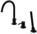 Kohlman Roxin Black 3-otworowa bateria wannowa czarny półmat QB241RB