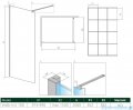 Radaway Nes Black Factory kabina Walk-in 100x200cm czarny mat/szkło przejrzyste 10013100-54-55