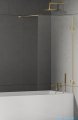 New Trendy Eventa Gold Shine Parawan nawannowy 100x150 cm z wspornikiem prostopadłym przejrzyste Złoty połysk EXK-4897-WP