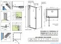 Radaway Essenza 8 Brushed Copper Kdj kabina 120x75cm lewa szczotkowana miedź 10480812-01-01L/10470337-93-01L/10113075-01-01