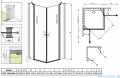 Radaway Eos II KDD kabina prysznicowa 100x90 szkło przejrzyste 3799462-01L/3799461-01R