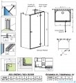 Radaway Fuenta Kdj+S kabina 75x120x75cm prawa chrom połysk szkło przejrzyste 1384049-01-01/1384024-01-01R/1384049-01-01