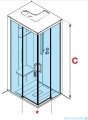 Novellini Skill 2A kabina z hydromasażem lewa gołębi szary 100x80 SKIA109ST1F-1AN2