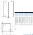 Radaway Kabina prysznicowa Essenza KDJ 120x80 lewa szkło brązowe 32832-01-08NL