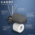 Tiger Caddy Uchwyt na papier toaletowy z półką 24 cm czarny 1401430746