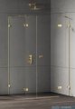 New Trendy Eventa Gold Shine kabina prysznicowa prostokątna 130x100x200 cm prawa przejrzyste Złoty połysk EXK-4789