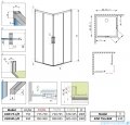Radaway Idea Gold Kdd kabina 75x90cm złoty połysk/szkło przejrzyste 387066-09-01L/387060-09-01R