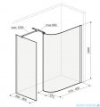 Excellent Vidoq walk-in kabina prysznicowa gięta, ścianka prosta 90cm, ścianka gięta 93cm czarny mat KAEX.1507.K.0900.0930.BL