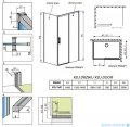 Radaway Idea Kdj drzwi 140cm prawe szkło przejrzyste 387044-01-01R