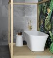 Besco Assos S-Line Glam srebrna 160x70cm wanna wolnostojąca #WMD-160-ALS