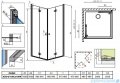 Radaway Essenza New Kdd-B kabina 100x100cm szkło przejrzyste 385072-01-01L/385072-01-01R
