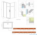 Radaway Idea Kdj Brushed Copper kabina 120x70cm lewa szczotkowana miedź 387042-93-01L/387048-93-01R