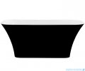 Besco Assos 160x70cm wanna biało-czarna wolnostojąca + syfon klik-klak złoty czyszczony od góry #WMD-160-AWG