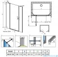 Radaway Nes Black Dwjs drzwi wnękowe 130cm lewe czarny mat/szkło przejrzyste 10038130-54-01L 