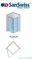 SanSwiss Pur PUDT2P Ścianka boczna 120cm profil chrom szkło przejrzyste PUDT2P1201007 