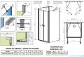 Radaway Eos DWD+2S kabina prysznicowa 90x90x90 przejrzyste 13799401-01/13799451-01/13799451-01