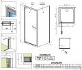 Radaway Twist DW+S Kabina prysznicowa 100x90 szkło przejrzyste 382003-01/382012-01