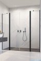Radaway Nes 8 Black Dwd II drzwi wnękowe 180cm W1 czarny mat/szkło przejrzyste 10081030-54-01/10080177-54-01