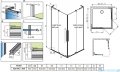 Radaway Furo SL Black KDD kabina 90x90cm czarny mat/szkło przejrzyste 10305090-54-01L/10305090-54-01R