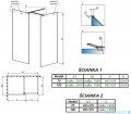 Radaway Modo New III kabina Walk-in 100x70x200 szkło przejrzyste 389104-01-01/389074-01-01/389000-01