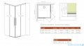 Radaway Idea 8 QL Black Kdd kabina 110x120cm szkło przejrzyste 10590110-54-01L/10590120-54-01R