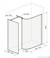 Excellent Vidoq walk-in kabina prysznicowa gięta, ścianka prosta 90cm, ścianka gięta 83cm złoty połysk KAEX.1507.K.0900.0830.GL