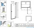 Radaway Essenza Brushed Nickel Dwj drzwi wnękowe 80cm prawe szczotkowany nikiel/szkło przejrzyste 1385012-91-01R