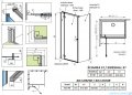 Radaway Essenza 8 Brushed GunMetal Kdj kabina 90x90cm lewa szczotkowany grafit 10480612-01-01L/10470237-92-01L/10113090-01-01