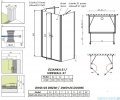 Radaway Eos II DWD+2S kabina prysznicowa 80x120x80x197 szkło przejrzyste 3799404-01/3799410-01L/3799410-01R