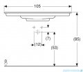 Geberit One CleanDrain Umywalka prostokątna 105x48cm KeraTect 505.014.00.1