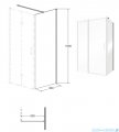 Besco Exo-CH Black ścianka boczna 80x190 przejrzyste PCH-8B-190C