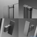 Radaway Nes Kds I Brushed GunMetal kabina 120x100cm prawa szczotkowany grafit 10023120-92-01R/10043100-92-01