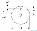 Geberit VariForm Umywalka okrągła z półką z otworem na baterię 48cm 500.706.01.2
