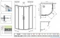 Radaway Premium Pro Pdd kabina 100x80cm szkło przejrzyste 1013000-01-01/1013700-01-01