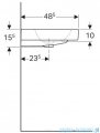 Geberit iCon Umywalka ścienna bez otworu na baterię z przelewem 75 x 48,5 cm 124078000