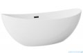 The North Bath Frigg wanna wolnostojąca z korkiem i przelewem CZARNYM180x87cm  6807B-1801OEMBL