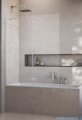 Radaway Essenza Brushed Nickel PND II parawan nawannowy 110cm lewy szczotkowany nikiel/przejrzyste 110002110-91-01L