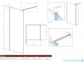 Radaway Modo X Black II kabina Walk-in 105x200 szkło przejrzyste 10mm 389305-54-01