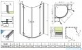 Radaway Almatea PDD E Kabina półokrągła 100x80 szkło przejrzyste 30542-01-01N