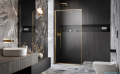 Radaway Modo F II Gold kabina Walk-in 140x201cm Złoty połysk szkło przejrzyste 10409144-09-01