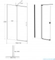 Besco Vayo Black kabina walk-in 110x200cm przejrzyste VYB-110-200C