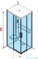 Novellini Glax 2 2.0 kabina z hydromasażem 100x80 lewa srebrna G22A198SM1-1BB