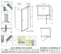 Radaway Nes Kdj II Brushed Nickel kabina 110x90cm prawa szczotkowany nikiel 10032110-91-01R/10039090-01-01